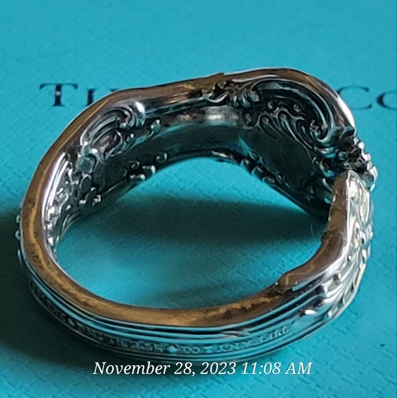 1880 Tiffany & Company English King Pattern Spoon Ring in Sterling Silver #15 - Picture 9 of 15